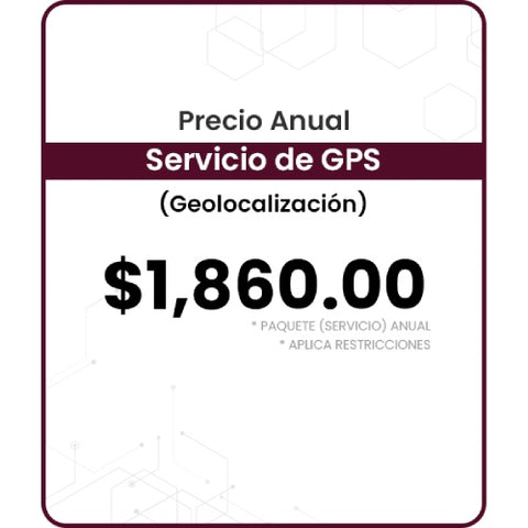 Servicio de loT - Precio Anual  (Geolocalizacion)